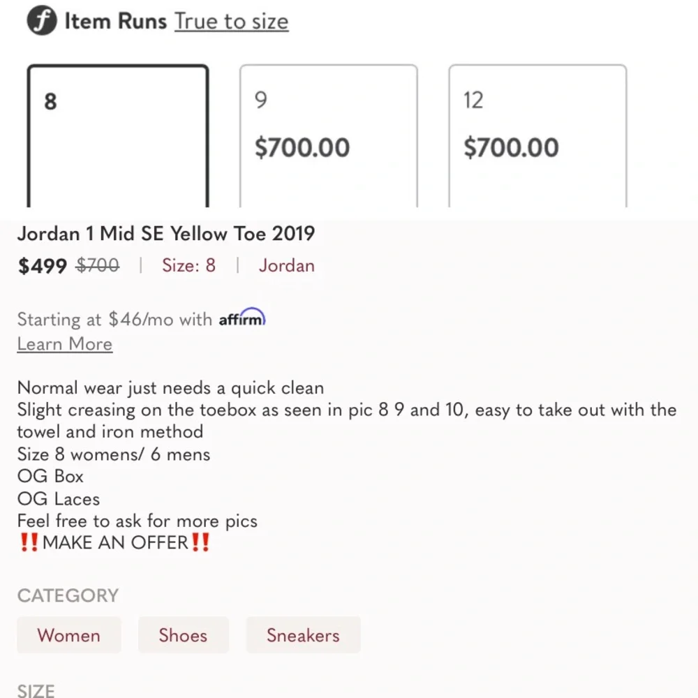 Jordan 1 Mid SE Yellow Toe 2019 - Picture 13 of 14